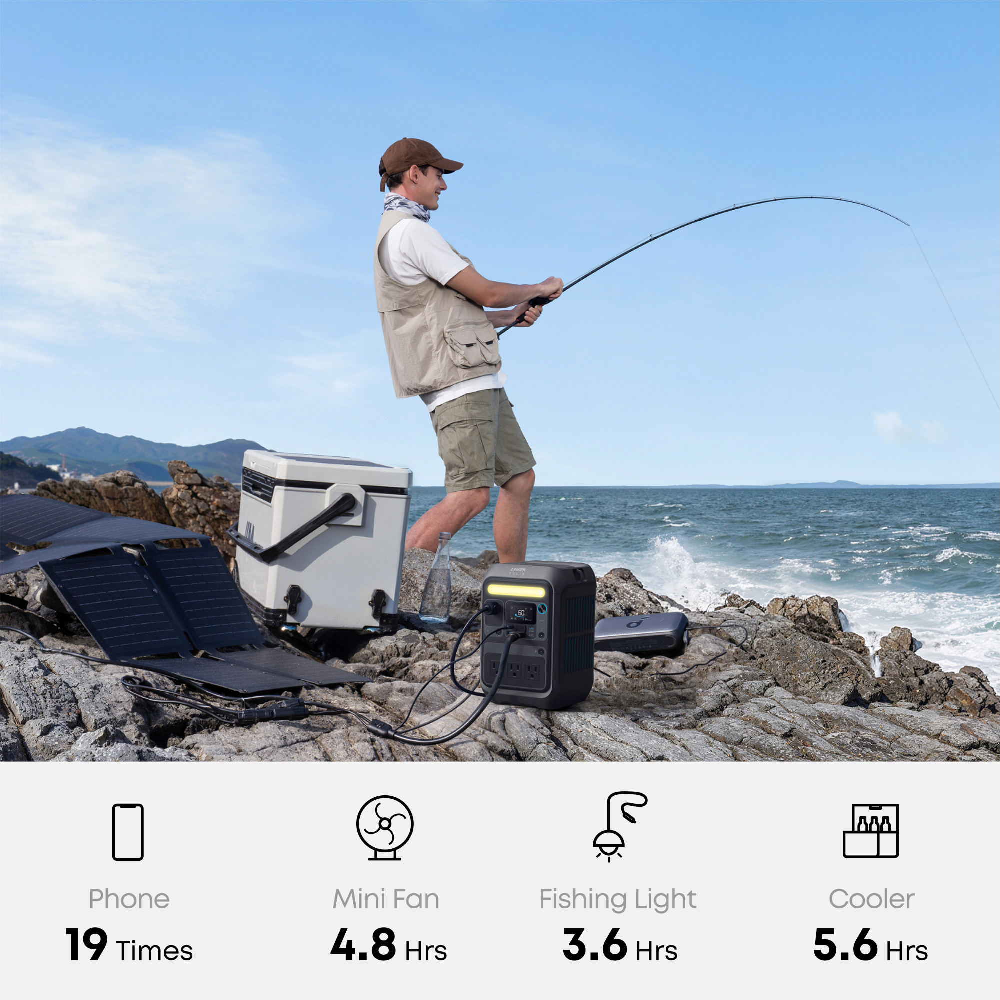 Anker SOLIX C300X 288Wh 2-In-1 Solar Generator w/ 60W Book-Size Solar Panel